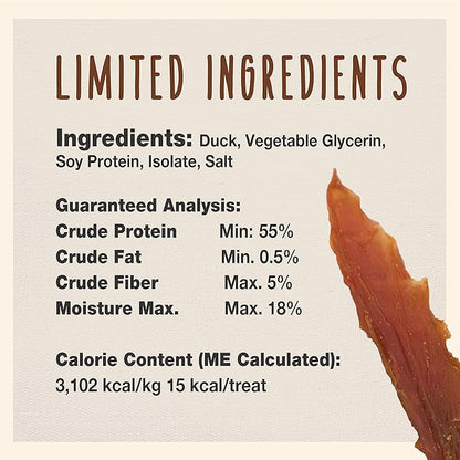 Cadet Gourmet Duck Breast Dog Treats - Healthy & Natural Dog Training Treats for Small & Large Dogs - Inspected & Tested in USA (3 oz.)