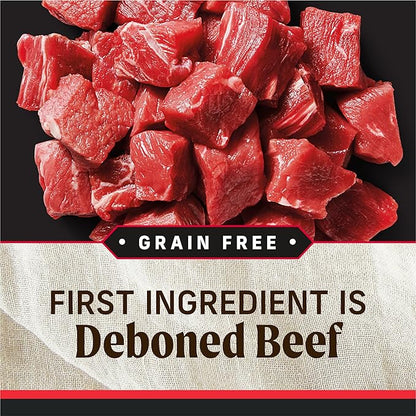 Merrick Grain Free Premium And Natural Canned Dog Food, Soft And Healthy Poultry Free Wet Recipe, Real Beef Lamb And Bison - (Pack of 12) 12.7 oz. Cans
