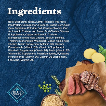 Blue Buffalo Wilderness Rocky Mountain Recipe Senior Wet Dog Food, High-Protein & Grain-Free, Made with Natural Ingredients, Red Meat Recipe, 12.5-oz. Cans (12 Count)