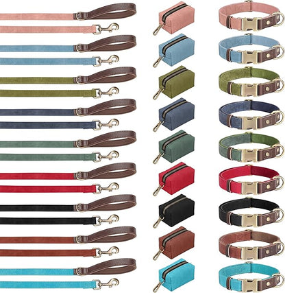 Didog Soft PU Leather Dog Collar for Large Dogs,Classic Adjustable Wide Pink Dog Collars with Quick Release Metal Buckle,Easy Clean and Comfortable with Nylon Lining,Pink,XL Neck 20-27", Width 1¼"