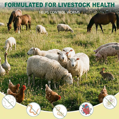 Dewormer for Goat, Sheep, Poultry & More - Liquid Fenbendazole Dewormer for All Wormers, Tapeworms, Roundworms, Hookworms & More, 100ml