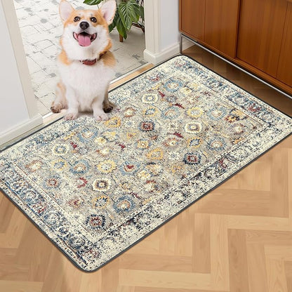 SCLOSE Washable Pee Pads for Dogs 2 Pack, 36" x 24" Reusable Puppy Pads Waterproof, Super Absorbent Dog Rugs, Leakproof, Dog Crate Pad, Playpen Mat, Whelping Pads, Vintage