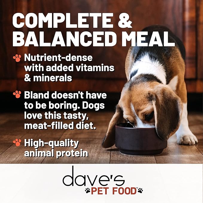Dave's Pet Food Grain Free Wet Dog Food (95% Beef & Beef Liver), Made in USA Single-Source Protein, Limited Ingredients Added Vitamins & Minerals, 12.5 oz Cans (12 Pack)