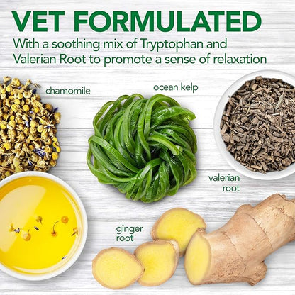 Vet's Best Comfort Calm Calming Soft Chews Dog Supplements - Dog Calming Aid Supports Dog Balances Behavior - Promotes Relaxation - 30 Day Supply