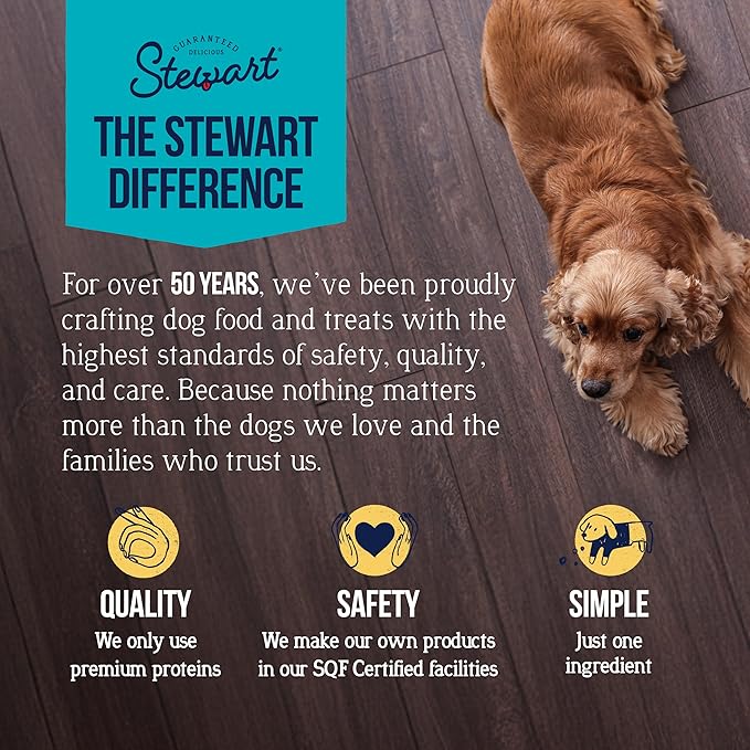 Stewart 100% Chicken Liver Dog Treats, 3 oz Tub, ~55 Pieces, Freeze Dried Raw, Single Ingredient, 60% Protein Training Treats or Meal Topper, Grain Free, Gluten Free