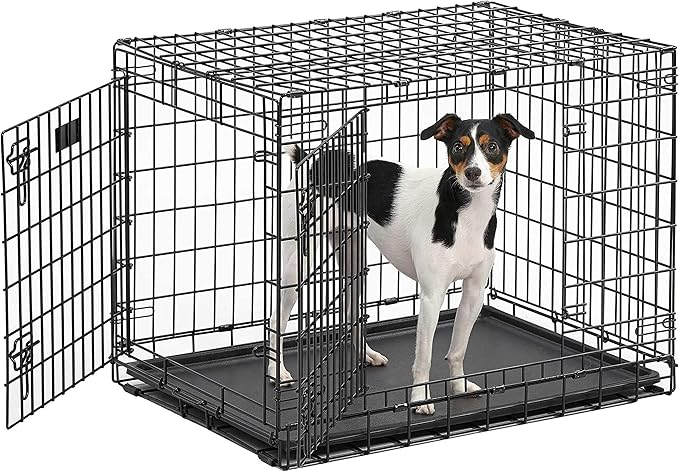 MidWest Homes for Pets Ultima Pro Heavy-Duty 30-Inch Dog Crate, Ultra-Strong Steel Double Door Pet Cage for Medium-Sized Breeds, Accessories Included