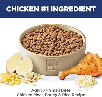 Hill's Science Diet Adult 7+ Small Bites Dry Dog Food, Chicken Meal, Barley, & Rice, 33 lb. Bag