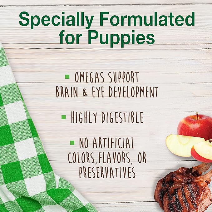 Nylabone Healthy Edibles Natural Puppy Chews Long Lasting Treats for Puppies, Lamb & Apple Flavor, Small/Regular (4 Count) (Pack of 2)