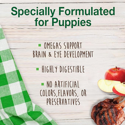 Nylabone Healthy Edibles Natural Puppy Chews Long Lasting Treats for Puppies, Lamb & Apple Flavor, Small/Regular (4 Count) (Pack of 2)