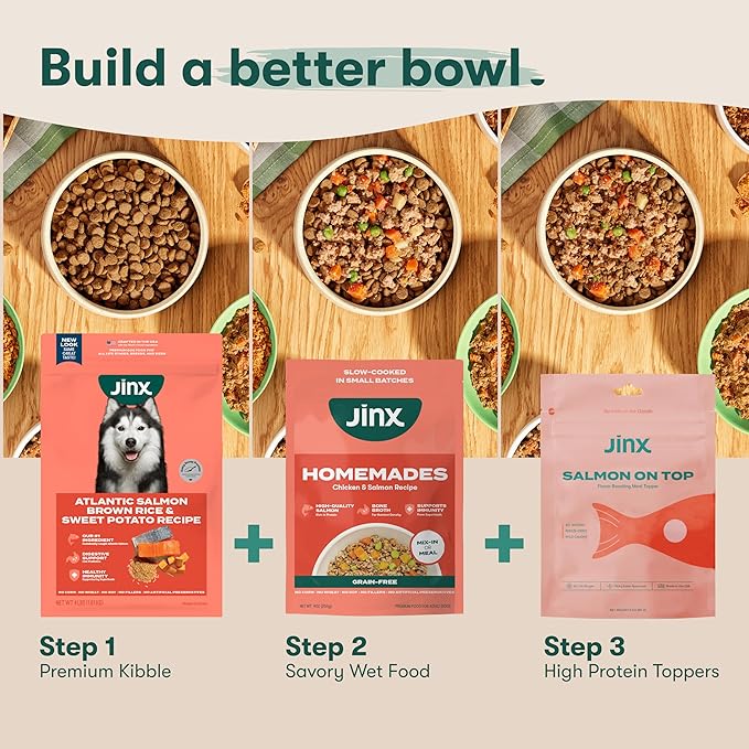 Jinx Premium Grain-Free Dry Dog Food, for All Lifestages - Real Chicken, Sweet Potato & Carrot Kibble with Superfoods for Immune Support & Probiotics for Digestive Support - No Fillers - 4lb