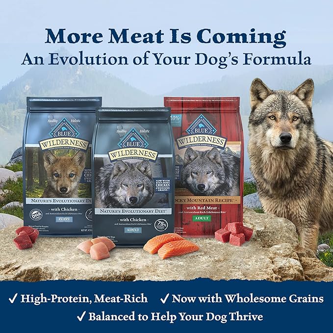 Blue Buffalo Wilderness High Protein, Natural Adult Healthy Weight Dry Dog Food, Chicken 4.5-lb