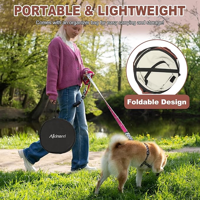 Dog Playpen - Foldable Cat Play Pens for Pubby, Kitten, Rabbit, Portable Pet Tent with Carring Bag for Indoor/Outdoor Travel Camping (Brown-Small)