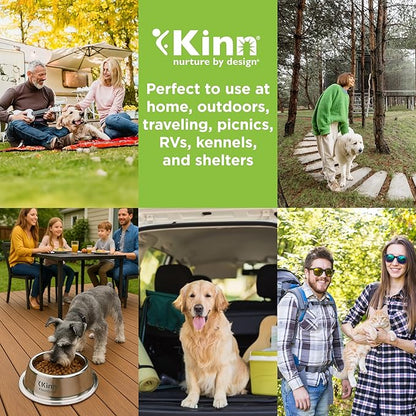 Kinn Kleanbowl Disposable Dog Food Bowls, 16 oz (Pack of 50) - Frame System Refills, Use for Travel, Boarding, or Crate, Compostable Pet Travel Bowl, No Plastic, Leakproof, Portable Dog Dish