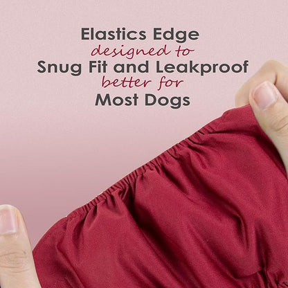 wegreeco Washable Male Dog Belly Band (Stylish Pattern)- Pack of 3 - Washable Male Dog Belly Wrap, Dog Diapers Male (Burgundy, Black, Jade, X-Large)
