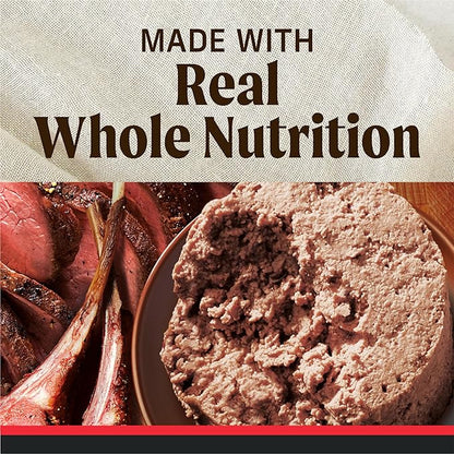 Merrick Grain Free Premium and Natural Canned Dog Food, Soft & Healthy Poultry Free Wet Recipe, Real Beef Lamb and Bison - 12.7 oz. Cans, (Pack of 24)