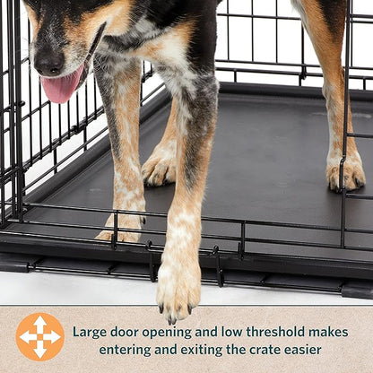 MidWest Homes for Pets 24-Inch LifeStages Crate for Small Breeds, 12-20 lbs, Single Door Folding Dog Crate with Divider Panel, Leak-Proof Tray & Secure Latch, Heavy-Duty & Easy to Assemble
