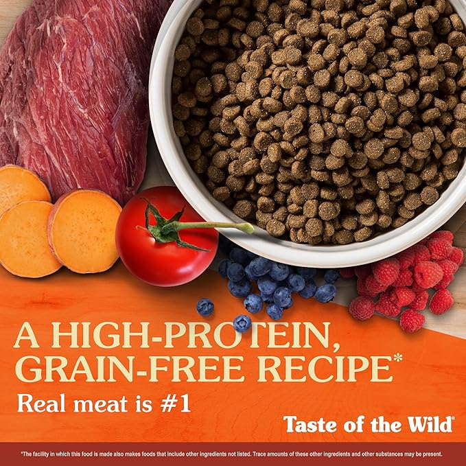Taste of the Wild High Prairie Grain-Free Dry Dog Food with Roasted Bison and Venison for Puppies 28lb