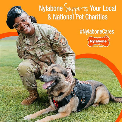 Nylabone Healthy Edibles Natural Dog Chews, Long Lasting Bones for Dogs, Roast Beef Flavor Dog Treats, X-Small (2 Count)