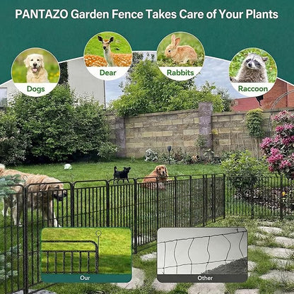 Dog Playpen Outdoor 16 Panels 47'' Rustproof Metal Dog Fence with Gate Small Medium Portable Large Dog Play Pen 36FT 141 Sq.ft for RV Camping, Trips, Play Yard