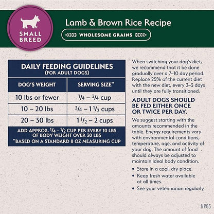 Natural Balance Limited Ingredient Small-Breed Adult Dry Dog Food with Healthy Grains, Lamb & Brown Rice Recipe, 12 Pound (Pack of 1)