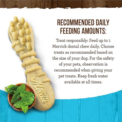 Merrick Fresh Kisses Dental Chews Infused With Real Mint, Medium Dog Chews for Dogs 25-50 lbs, 1.88 lb Box