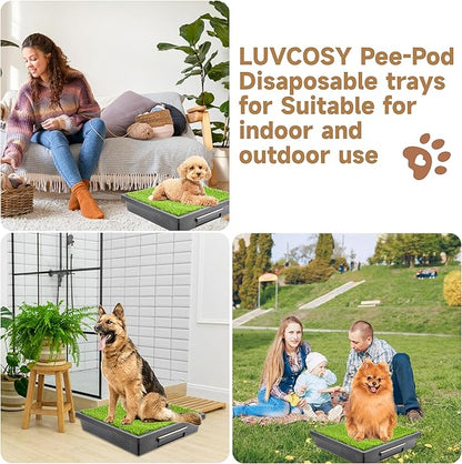 20-Pack Pet Loo Pee-Pod Refills with Sponge Compatible with PetSafe Portable Dog Potty, Dog Litter Box Disposable Potty Tray Cornstarch Material, Urine Disposal (Pet Loo NOT Included)