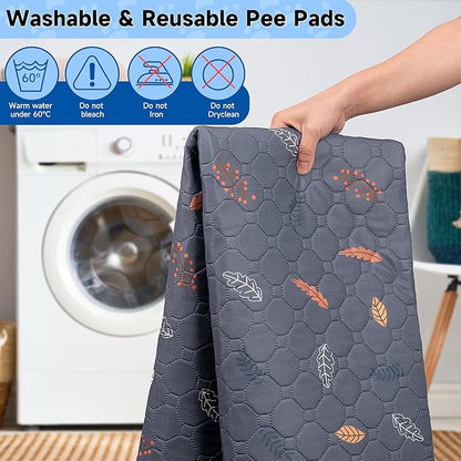 Sunheir 2-Pack Extra Large Reusable Dog Mat for Floor, Waterproof Dog Playpen, Super Absorbent Washable Pee Pads for Dogs, Pet Whelping Mat, Potty Training - 36" x 72"