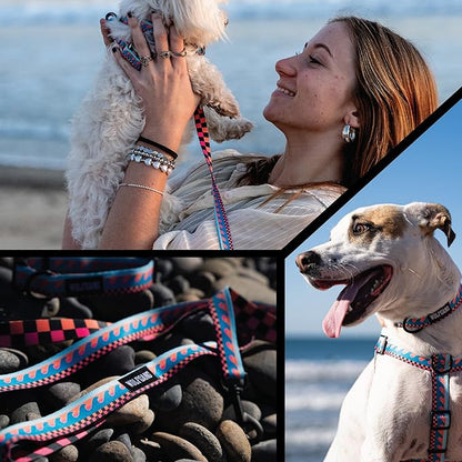 Wolfgang Heavy Duty Dog Leash, Pull-Tested for Walking & Training, BuenaOnda Print, Large