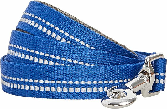 Blueberry Pet 3M Reflective Pastel Color Dog Leash with Soft & Comfortable Handle, 5 ft x 3/4", Navy, Medium, Leashes for Dogs