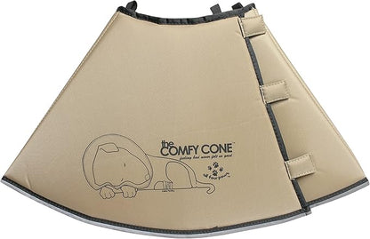 All Four Paws Comfy Cone Pet Cone for Dogs, Cats, XX-Large, Tan - Comfortable Soft Dog Cone Collar Alternative for After Surgery, Wound Care, Spay, Neuter - Dog and Cat Recovery Elizabethan-Collar