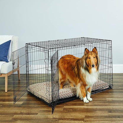 Midwest Homes for Pets 48-Inch New World Crate for Extra-Large Breeds, 90-110 lbs, Double Door Folding Dog Crate, Leak-Proof Tray & Secure Latches, Portable, Durable & Easy to Assemble