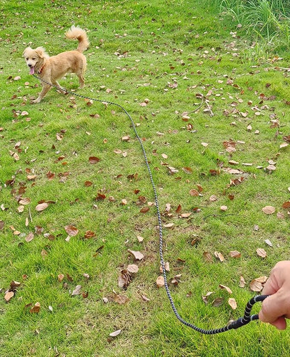 50FT Long Slip Lead Dog Leash, Anti-Choking Reflective Rope Training Leash for Medium Dogs Small Puppy Pets (Grey, 1/3 in)