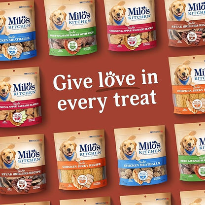 Milo's Kitchen Homestyle Dog Treats, Steak Grillers, 10 Ounce, High Protein, No Artificial Flavors