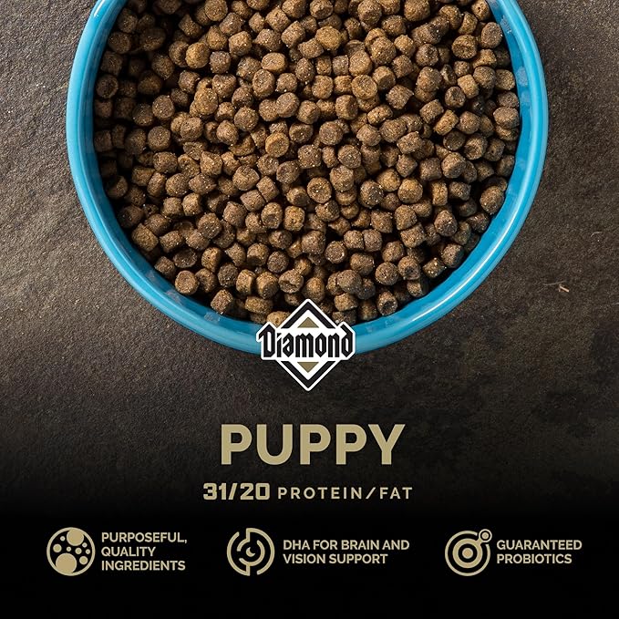 Diamond Puppy Dry Dog Food 31/20 for All Life Stages Including Puppies and Pregnant and Nursing Adult Dogs 40lb Bag