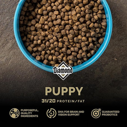 Diamond Puppy Dry Dog Food 31/20 for All Life Stages Including Puppies and Pregnant and Nursing Adult Dogs 40lb Bag