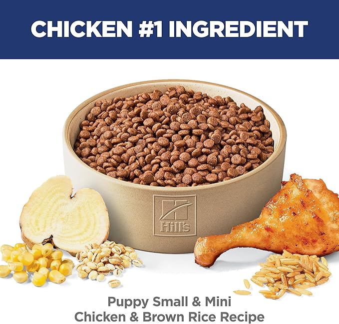Hill's Science Diet Puppy Small & Mini Dry Dog Food, Chicken & Brown Rice, 12.5 lb. Bag