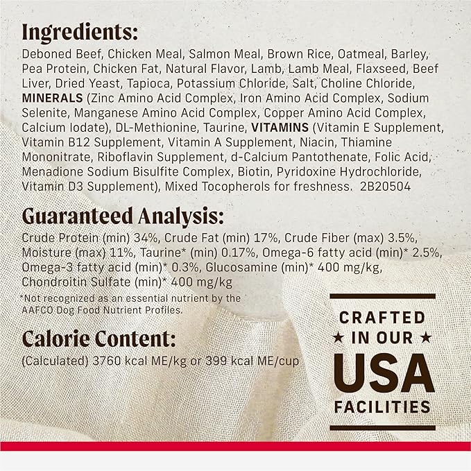 Merrick Backcountry Healthy Grains Kibble With Freeze Dried Raw Pieces, Great Plains Red Meat Recipe Dog Food - 20.0 Lb. Bag
