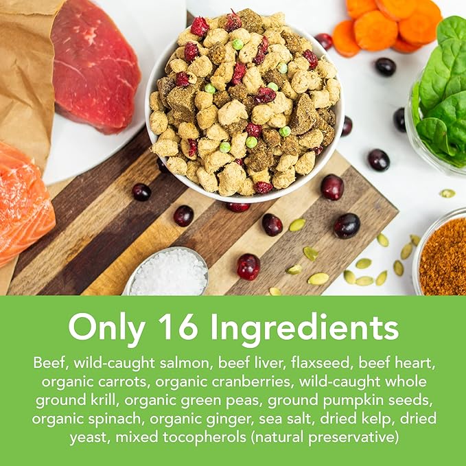 Simple Food Project - Beef & Salmon Recipe - Freeze Dried Raw Food for Dogs - 48oz