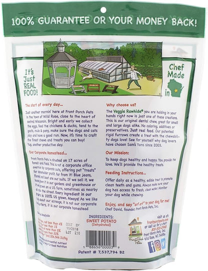 Sam's Yams Sweet Potato Dog Chewz 14oz Bags-Veggie Rawhide,3-Pack
