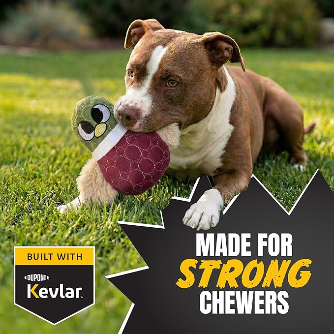 Bite Force -Durable & Strong Dog Toy Beak with Squeaker, Kevlar-Reinforced for Aggressive Chewers for Small Medium Large Dogs - Dark Red.