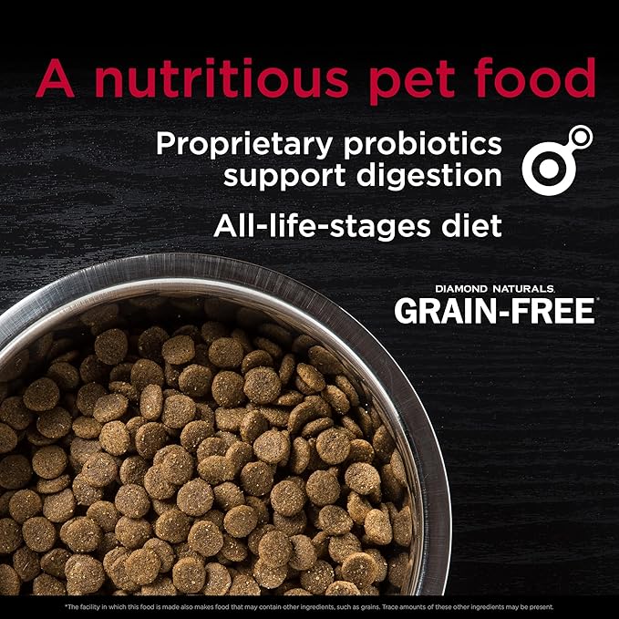 Diamond Naturals Grain Free Real Meat Recipe Premium Dry Dog Food With Real Cage Free Chicken 5Lb