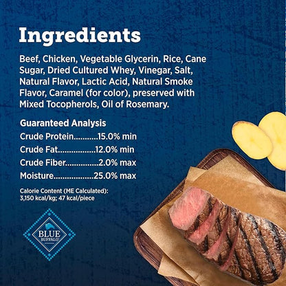 Blue Buffalo True Chews Premium Jerky Cuts Dog Treats, Made in the USA with Natural Ingredients, Beef, 10-oz Bag