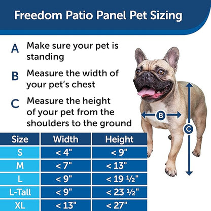 PetSafe Sliding Glass Pet Door - No-Cut DIY Install Doggy Door for Renters - Aluminum Frame - Adjustable Height 75 7/8" to 80 11/16" - Ideal for Large Dogs Up to 100 lb - Bronze
