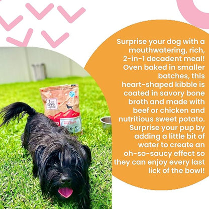 I AND LOVE AND YOU Baked and Saucy Dry Dog Food - Lamb + Sweet Potato - Prebiotic + Probiotic, Real Meat, Grain Free, No Fillers, 4lb Bag