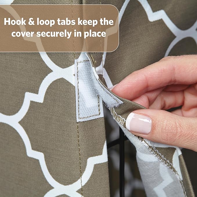 MidWest Homes for Pets XL Dog Crate Cover with Teflon Fabric Protector, Poly-Cotton Privacy Kennel Cover Fits Most 48-inch Crates, Brown Designer Print, Washable, Reduces Barking