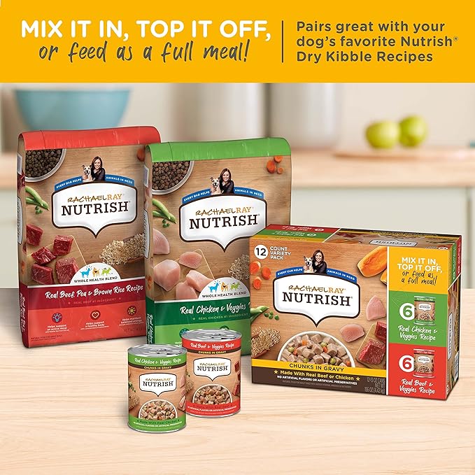 Rachael Ray Nutrish Dry Dog Food, Real Beef, 6 Pounds | Premium Natural | Added Vitamins & Minerals | Brown Rice Recipe | Pack of 2