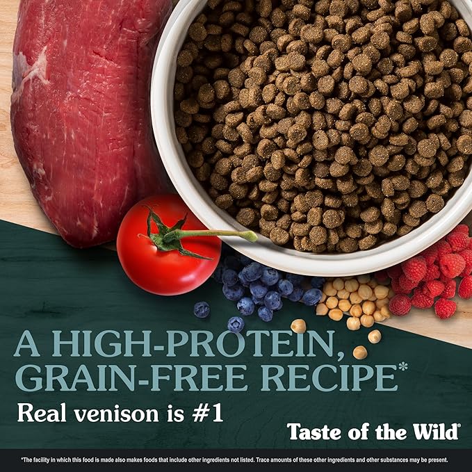 Taste of the Wild Grain Free High Protein Real Meat Recipe Appalachian Valley Premium Dry Dog Food,Venison,5 pounds