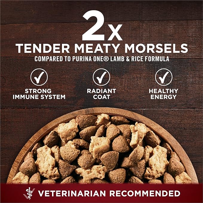 Purina ONE Natural High Protein Dry Dog Food Dry True Instinct with Real Beef and Salmon With Bone Broth and Added Vitamins, Minerals and Nutrients - 27.5 lb. Bag