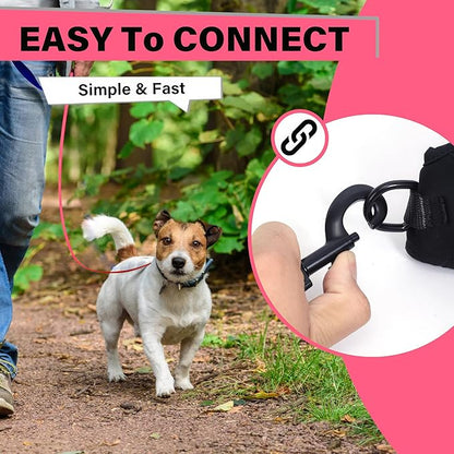 Dog Training Leash - Long Line for Recall & Obedience, Nylon Training Lead with Padded Handle, 15 ft / 20 ft / 30 ft / 50 ft / 100 ft - Long Leash for Dogs Outside, Small/Medium/Large