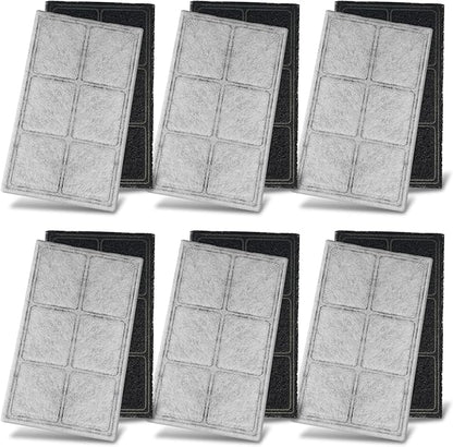 Cat Water Fountain Replacement Carbon Filters Compatible with PetSafe Drinkwell Platinum Pet Fountain, Premium Pet Water Fountain Filter (BLACK, 12 PACK)